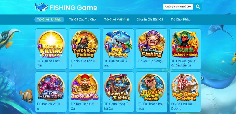 Kho game bắn cá tại 009 casino đa dạng, hấp dẫn